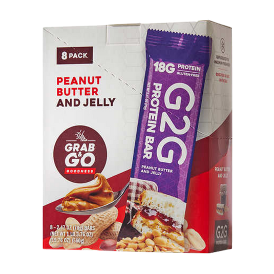 G2G Protein Bar - Peanut Butter & Jelly Box of 8
