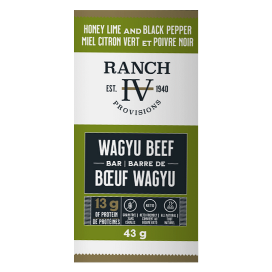 Ranch Provisions Wagyu Beef Bar - Honey Lime & Black Pepper 3 Pack
