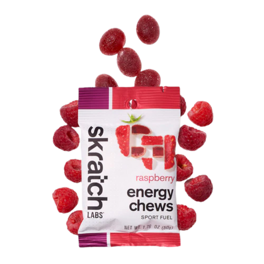 Skratch Energy Chews Sport Fuel - Raspberry Single Pouch 10 pack