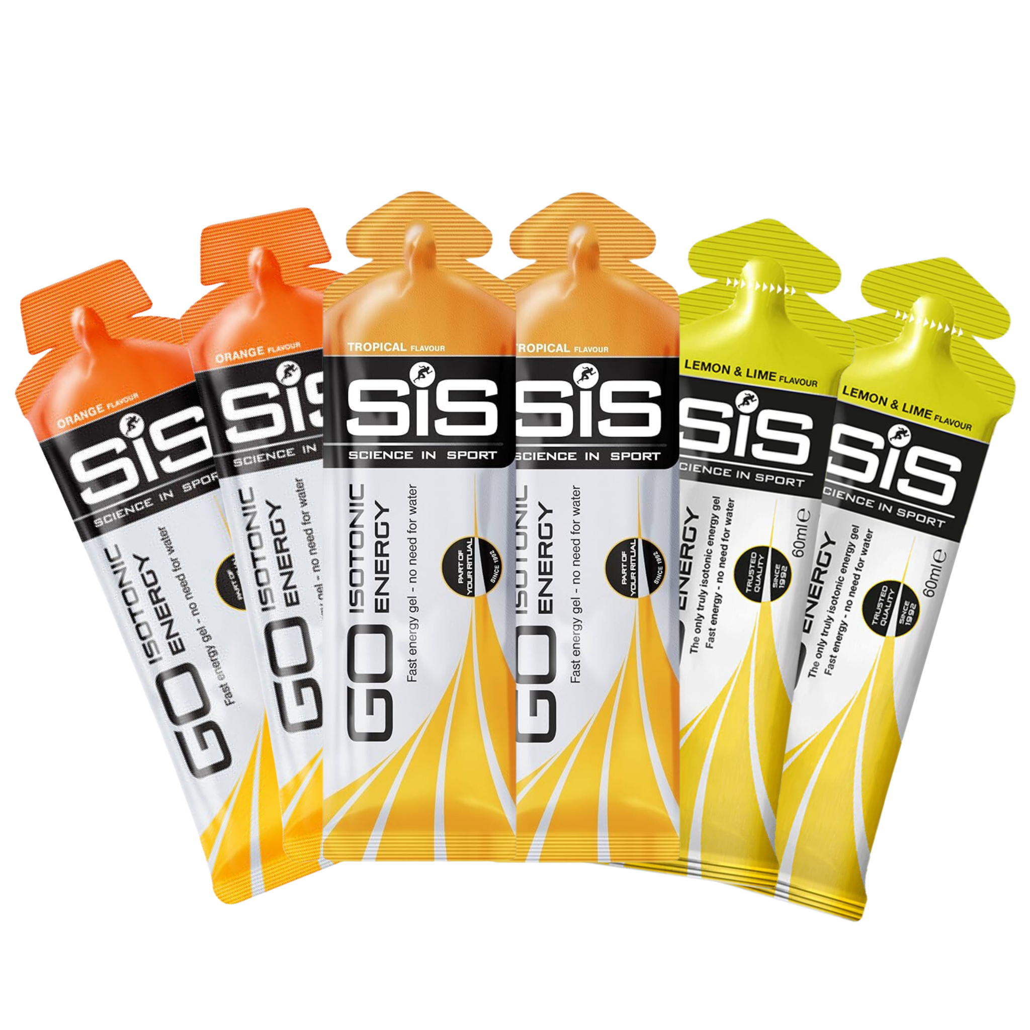 SiS - GO Isotonic Energy Gel 60ml VARIETY 6 Pack – Sea2Sky Sports