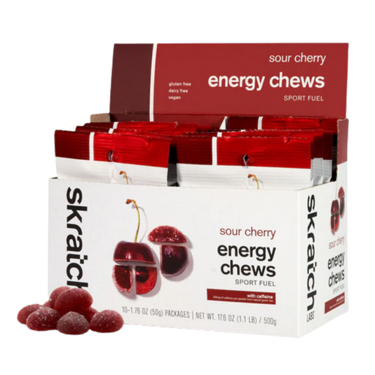 Skratch Energy Chews Sport Fuel -  Sour Cherry Single Pouch 10 pack