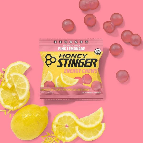 Load image into Gallery viewer, Honey Stinger Pink Lemonade Energy Chews - Box of 12