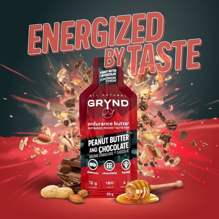 Load image into Gallery viewer, GRYND - All Natural Endurance Butter - Peanut Butter &amp; Chocolate (32g Packs x 5) $16.25
