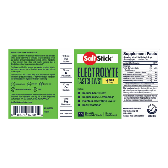 SaltStick Fast Chews Bottle - $21.99/ 60ct