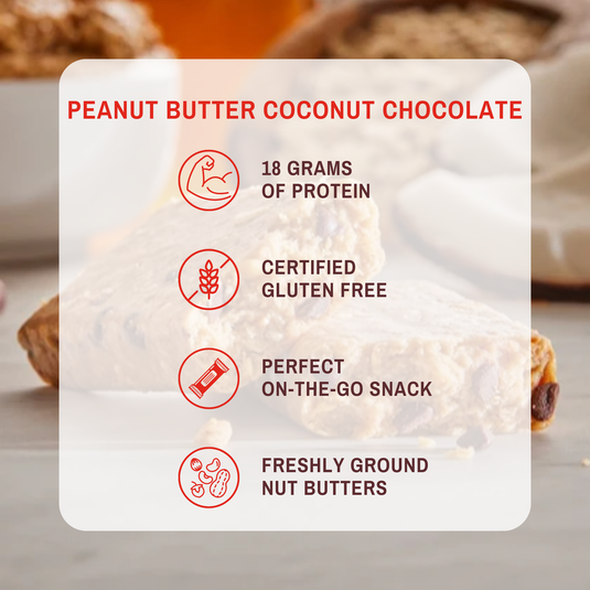 G2G Protein Bar - Peanut Butter Coconut Chocolate Box of 8