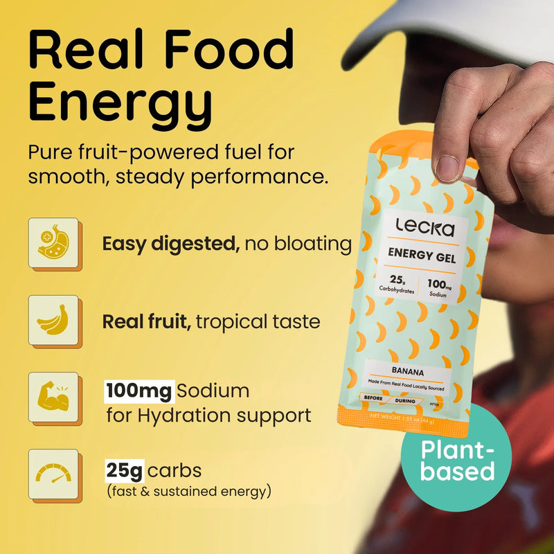 Load image into Gallery viewer, Lecka Energy Gels - Banana 12 Pack

