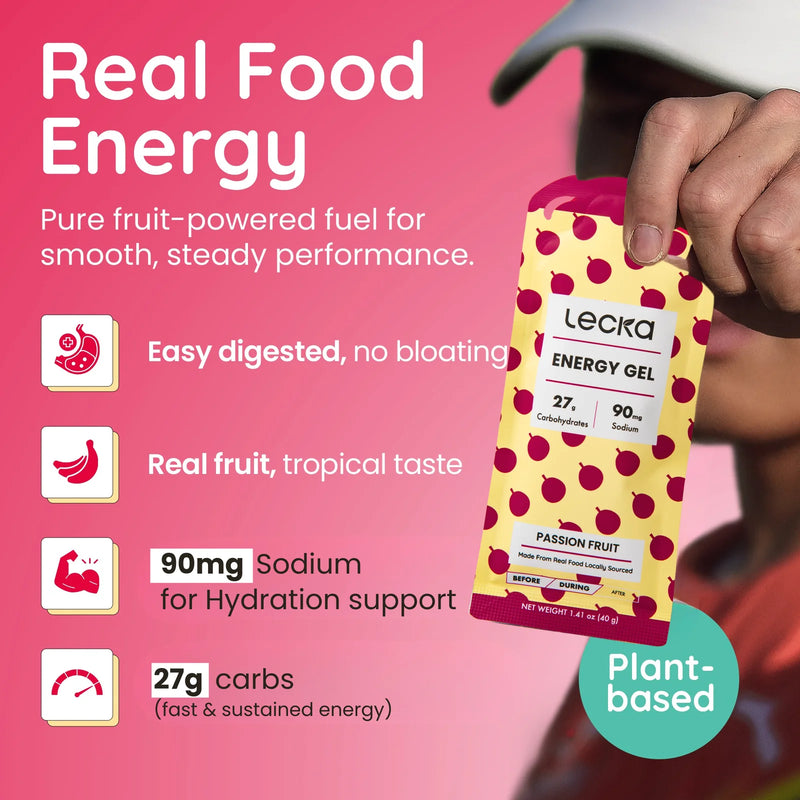 Load image into Gallery viewer, Lecka Energy Gels - Passion Fruit 12 Pack
