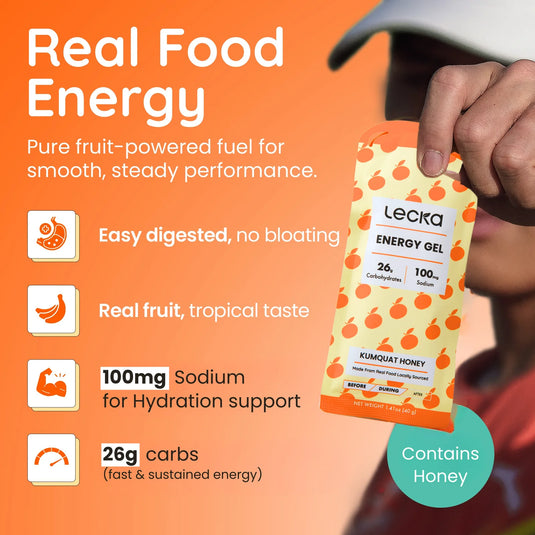 Lecka Energy Gels Kumquat Honey - 12 Pack
