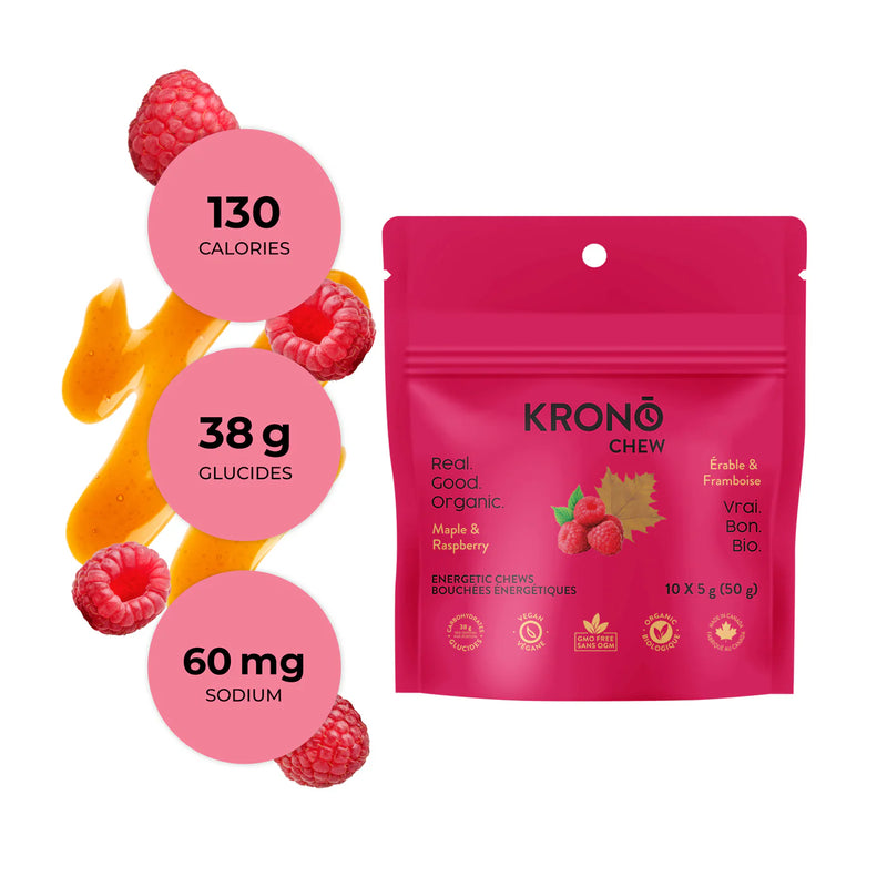 Load image into Gallery viewer, Krono Nutrition Raspberry &amp; Maple Chews - Box of 12
