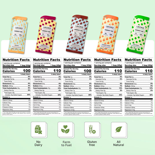 Lecka Energy Gels - Variety 12 Pack
