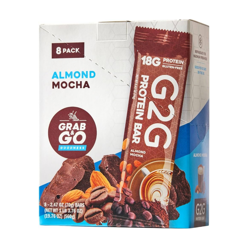 Load image into Gallery viewer, G2G Protein Bar - Almond Mocha Box of 8
