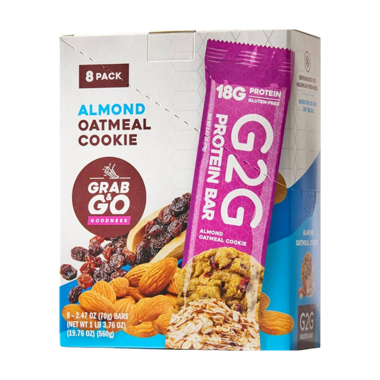 G2G Protein Bar - Almond Oatmeal Cookie Box of 8