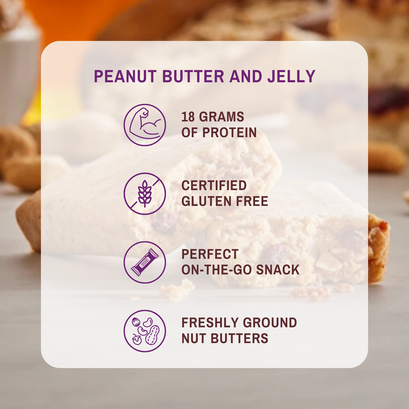 Load image into Gallery viewer, G2G Protein Bar - Peanut Butter &amp; Jelly Box of 8
