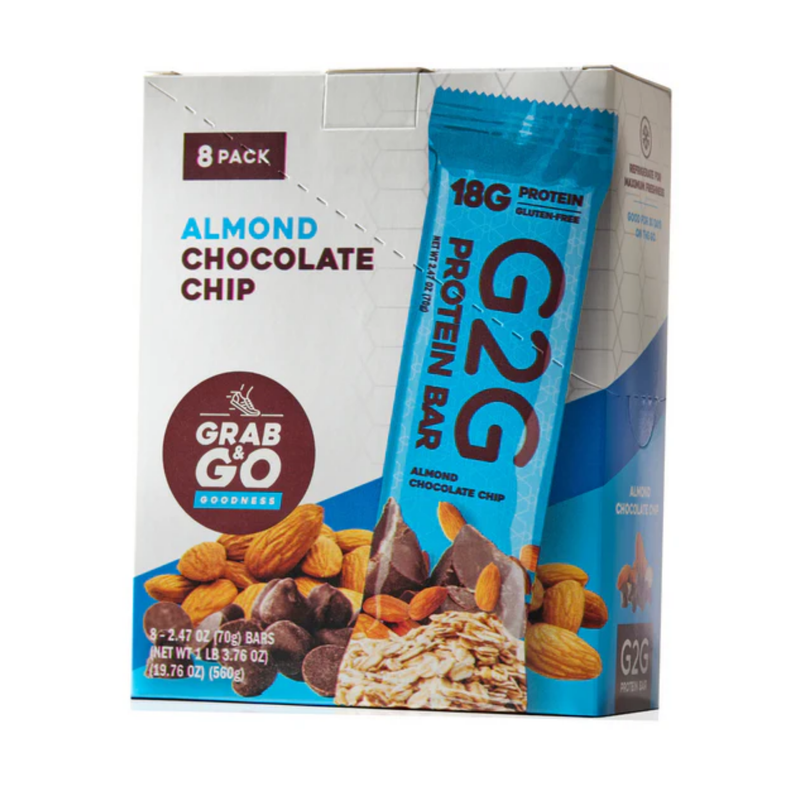 Load image into Gallery viewer, G2G Protein Bar - Almond Chocolate Chip 8/$29.99
