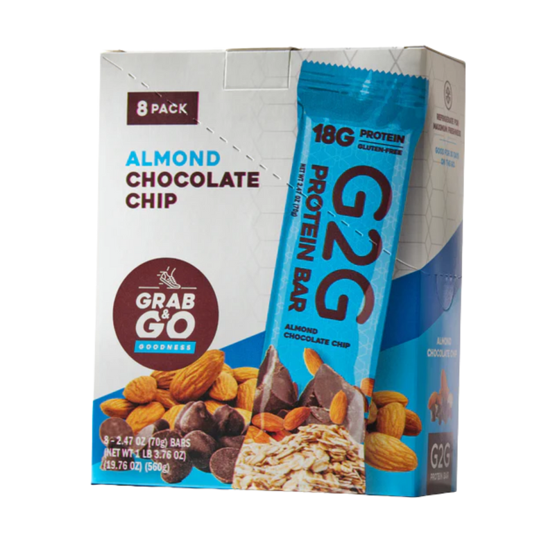 Load image into Gallery viewer, G2G Protein Bar - Almond Chocolate Chip 8/$29.99
