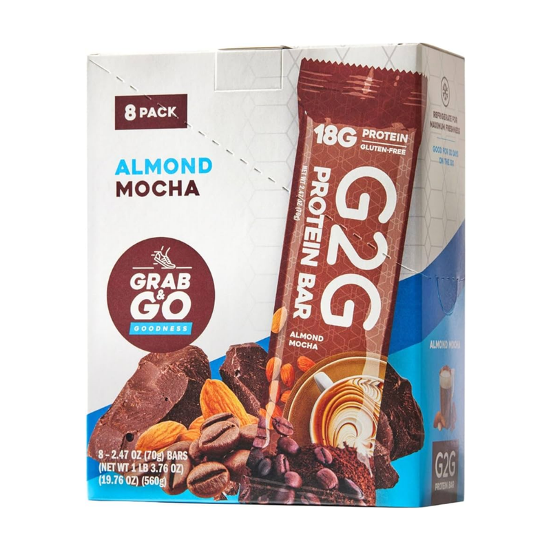 Load image into Gallery viewer, G2G Protein Bar - Almond Mocha Box of 8
