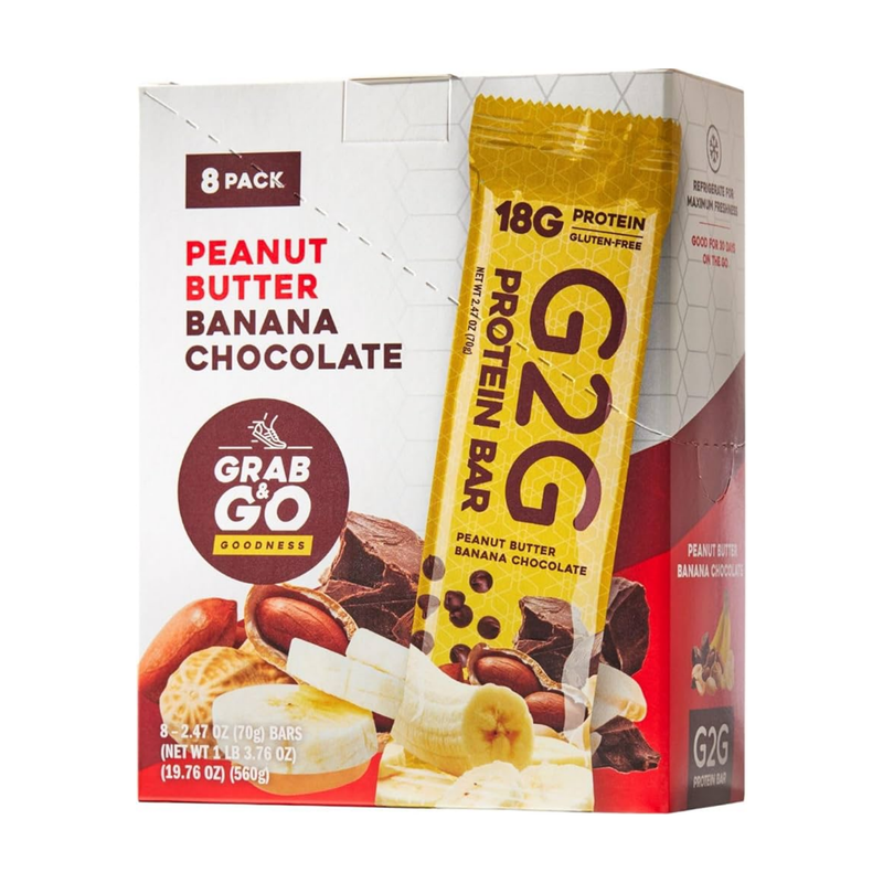 Load image into Gallery viewer, G2G Protein Bar - Peanut Butter Banana Chocolate Box of 8
