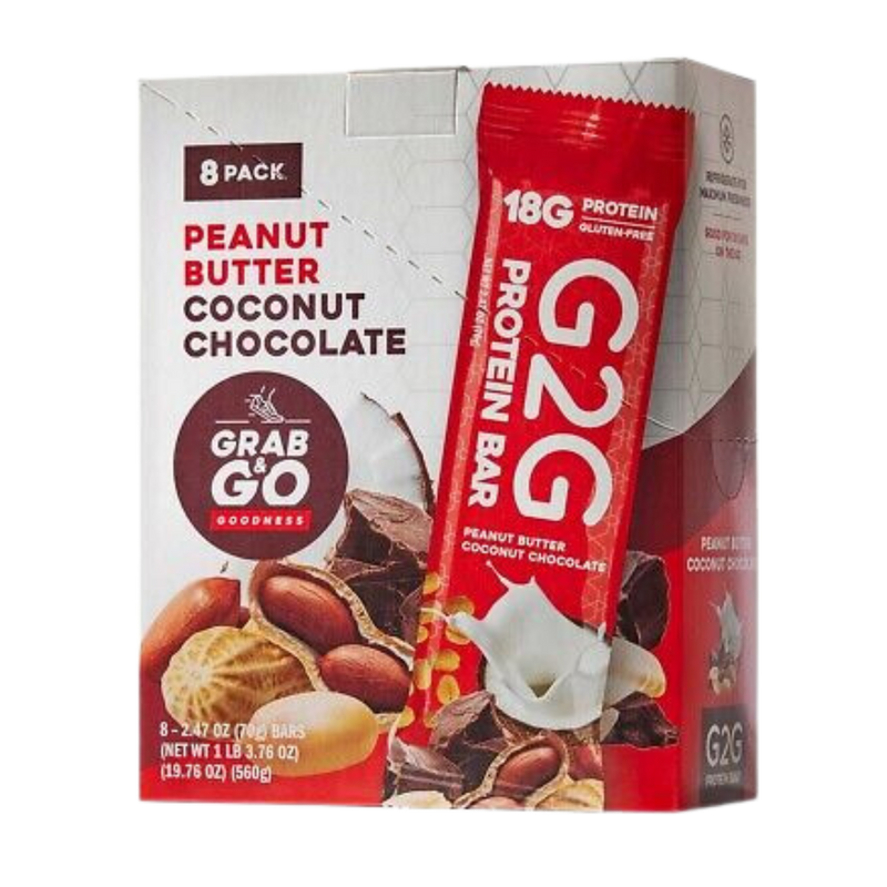 Load image into Gallery viewer, G2G Protein Bar - Peanut Butter Coconut Chocolate Box of 8
