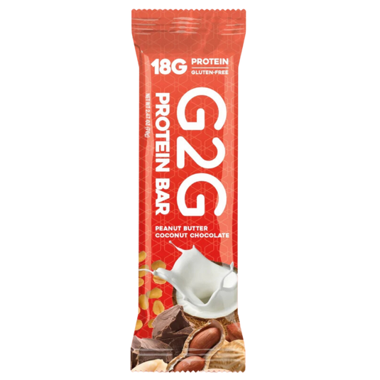 G2G Protein Bar - Peanut Butter Coconut Chocolate Box of 8