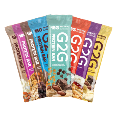 G2G Protein Bar - Variety Pack, Box of 8