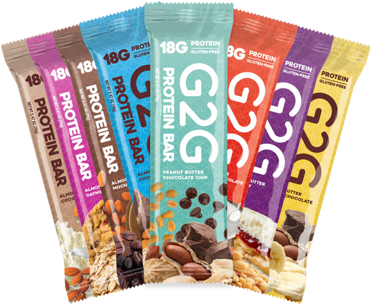 G2G Protein Bar - Variety Pack, Box of 8