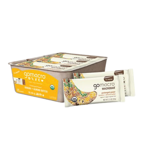 GoMacro Macrobar - Banana + Almond Butter Box of 12