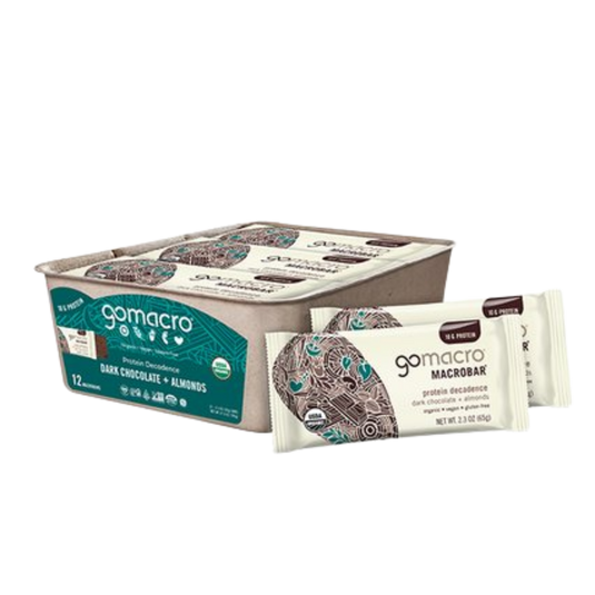 GoMacro MacroBar - Dark Chocolate + Almonds Box of 12