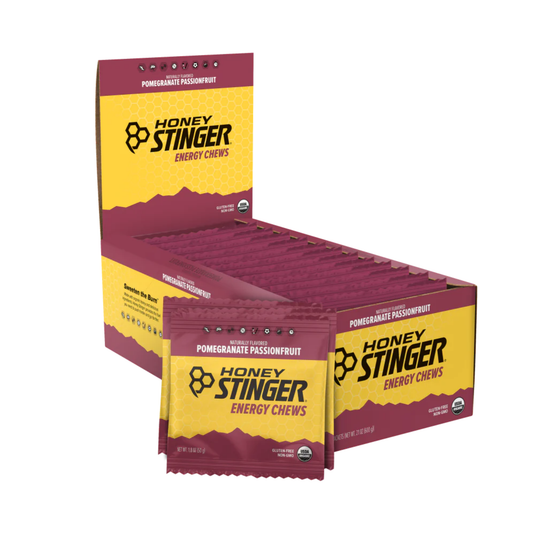 Honey Stinger Organic Energy Chews - Pomegranate Passion Box of 12