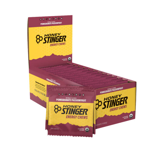 Honey Stinger Organic Energy Chews - Pomegranate Passion Box of 12