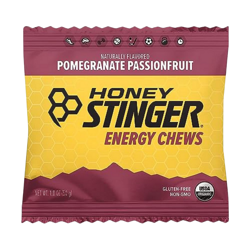 Load image into Gallery viewer, Honey Stinger Organic Energy Chews - Pomegranate Passion Box of 12
