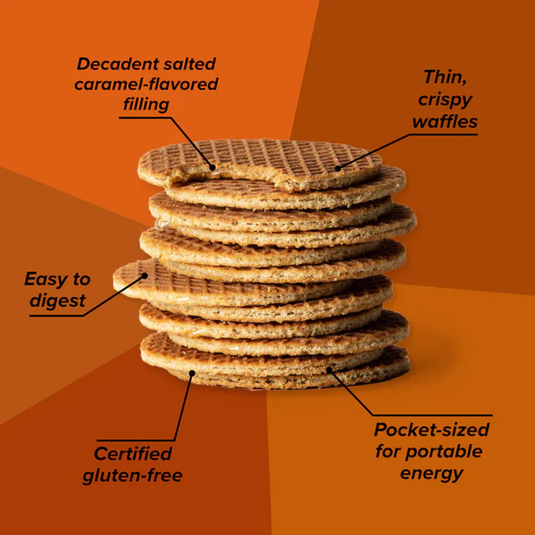 Honey Stinger Organic Waffles - GF Salted Caramel 12 Pack