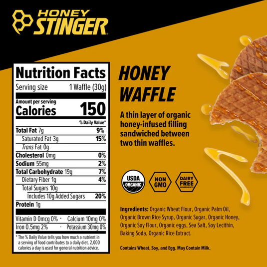 Honey Stinger Organic Waffles - Honey Box 12 Pack