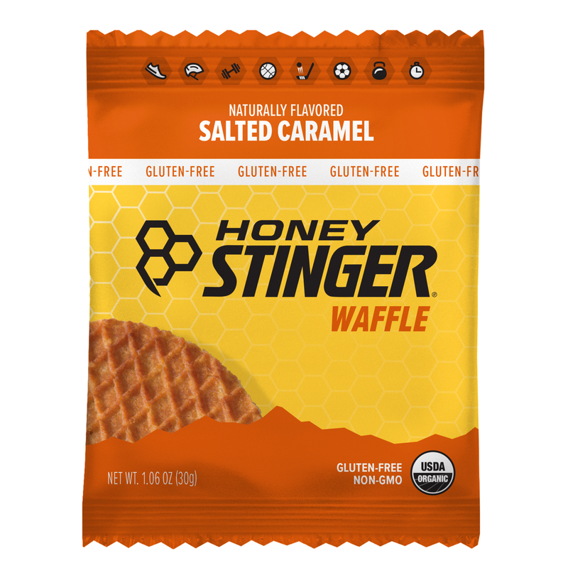 Load image into Gallery viewer, Honey Stinger Organic Waffles - GF Salted Caramel 12 Pack
