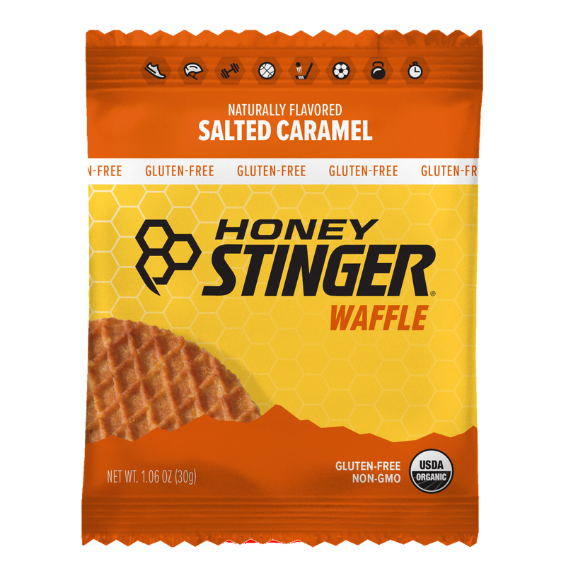 Load image into Gallery viewer, Honey Stinger Organic Waffles - GF Salted Caramel 12 Pack
