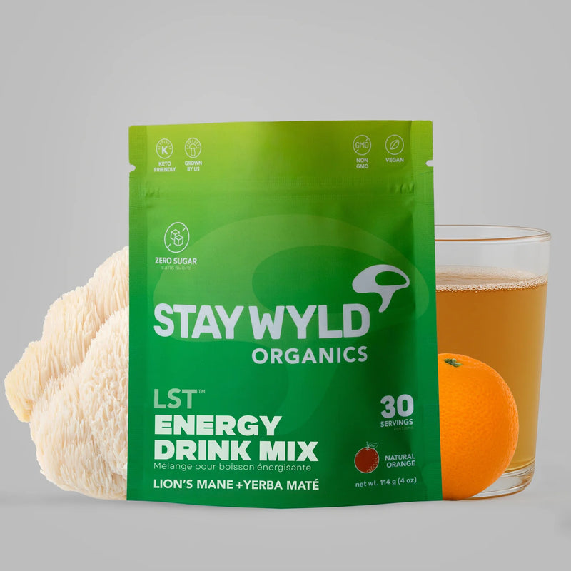 Load image into Gallery viewer, Staywyld Lion&#39;s Mane with Yerba Mate Ice Tea - LST (Liquid Shroom Tea)

