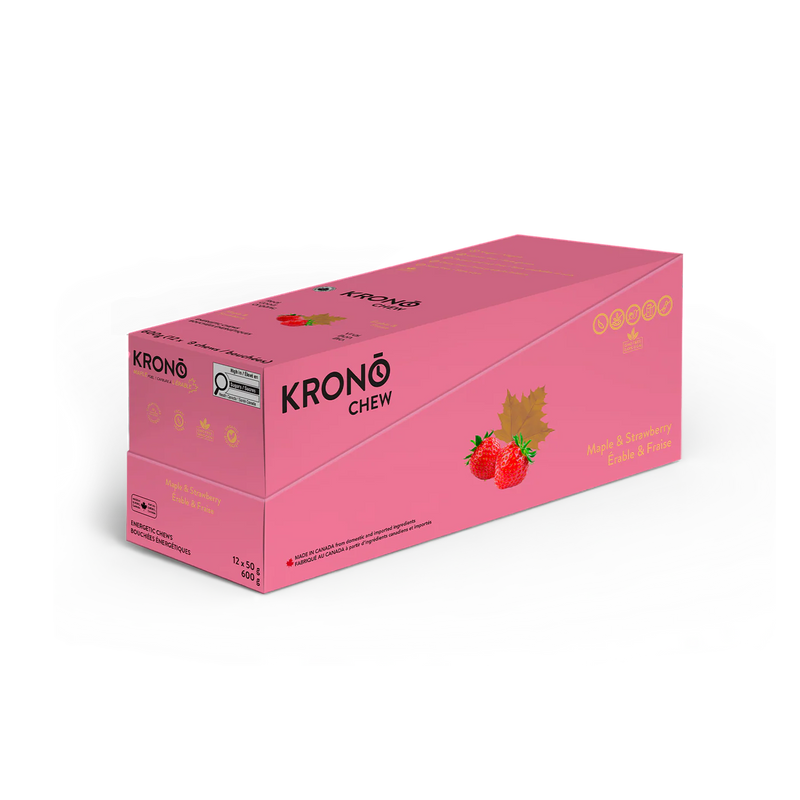 Load image into Gallery viewer, Krono Nutrition Strawberry &amp; Maple Chews - Box of 12
