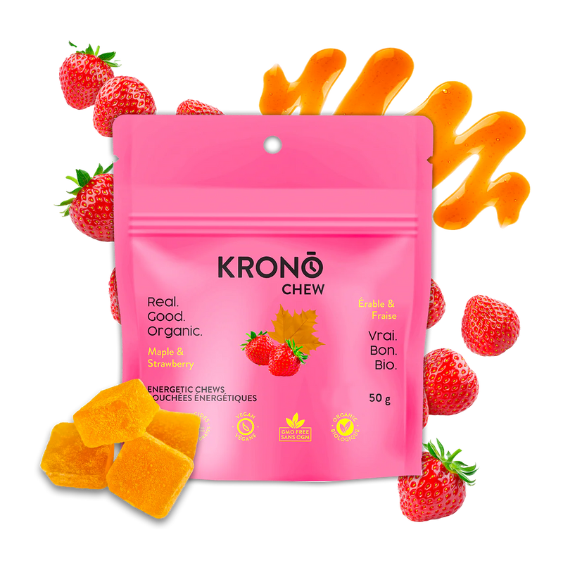 Load image into Gallery viewer, Krono Nutrition Strawberry &amp; Maple Chews - Box of 12
