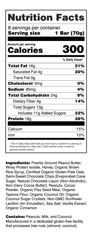 G2G Protein Bar - Peanut Butter Chocolate Chip 8/$29.99