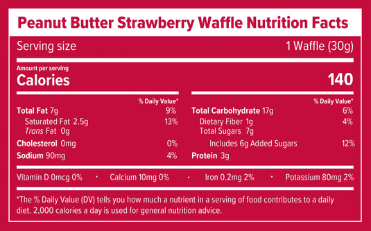 Honey Stinger Peanut Butter Strawberry Energy Waffles