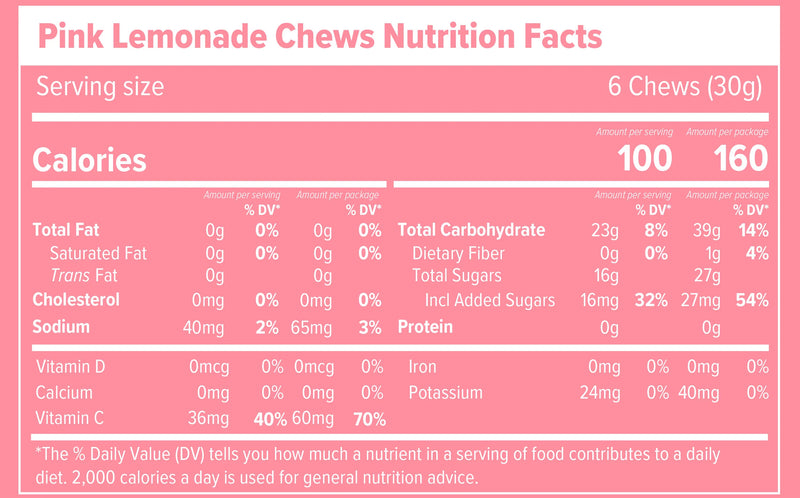 Load image into Gallery viewer, Honey Stinger Pink Lemonade  Energy Chews - Box of 12
