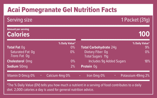 Honey Stinger Acai Pomegranate Energy Gel - 6 Pack