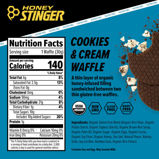 Honey Stinger Organic Waffle - Variety Pack of 12
