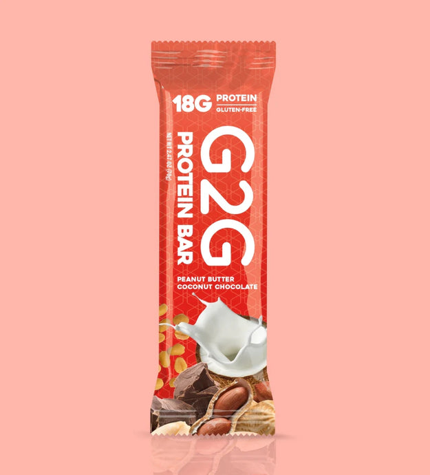 G2G Protein Bar - Peanut Butter Coconut Chocolate Box of 8