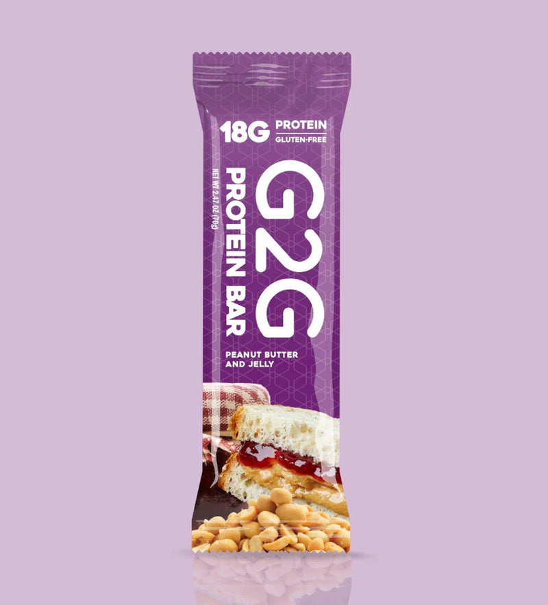 Load image into Gallery viewer, G2G Protein Bar - Peanut Butter &amp; Jelly Box of 8
