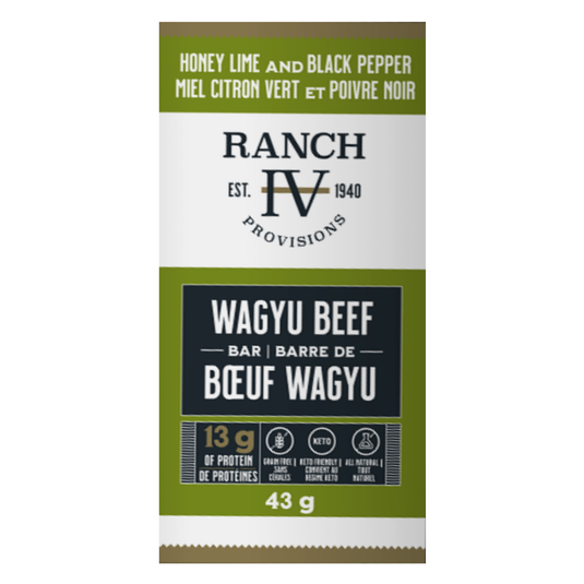 Ranch Provisions Wagyu Beef Bar - Honey Lime & Black Pepper 6 Pack/$33