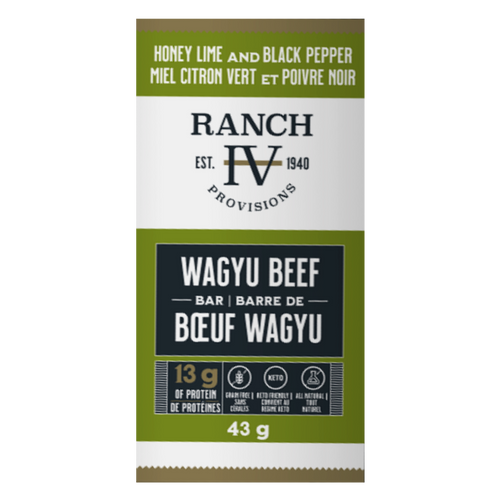 Ranch Provisions Wagyu Beef Bar - Honey Lime & Black Pepper 6 Pack/$33