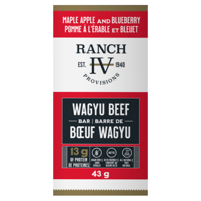 Ranch Provisions Wagyu Beef Bar - Maple Apple & Blueberry 6 Pack/$33