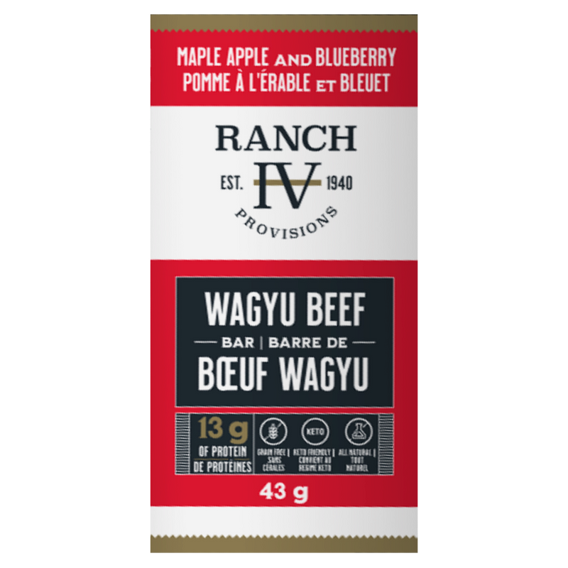 Load image into Gallery viewer, Ranch Provisions Wagyu Beef Bar - Maple Apple &amp; Blueberry 6 Pack/$33
