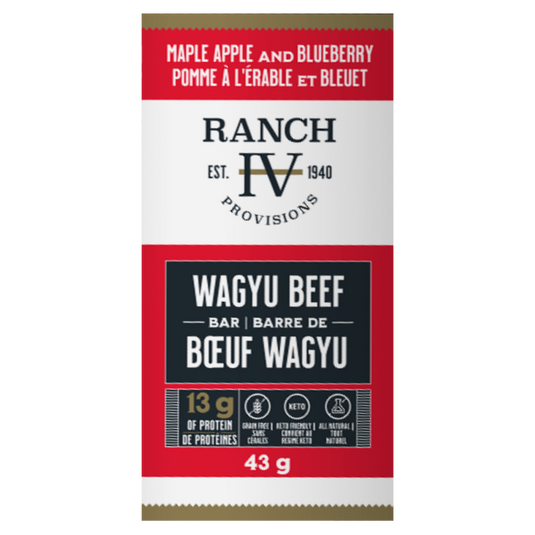 Ranch Provisions Wagyu Beef Bar - Maple Apple & Blueberry 6 Pack/$33