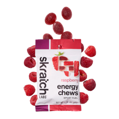 Skratch Energy Chews Sport Fuel - Raspberry Single Pouch 10 pack